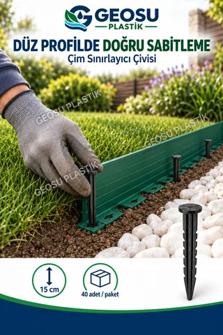 Çim Sınırlayıcı Çivisi ürün ve uygulama görseli 2