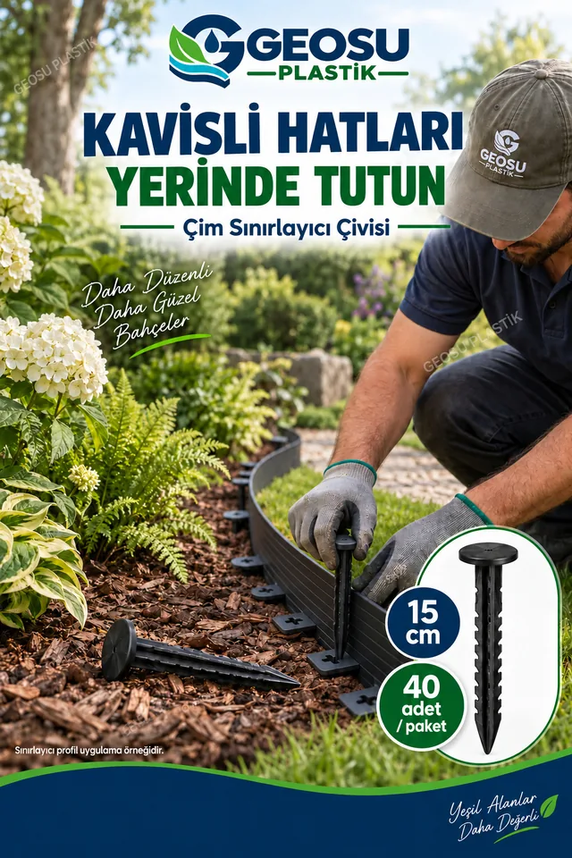 Çim Sınırlayıcı Çivisi ürün ve uygulama görseli 3
