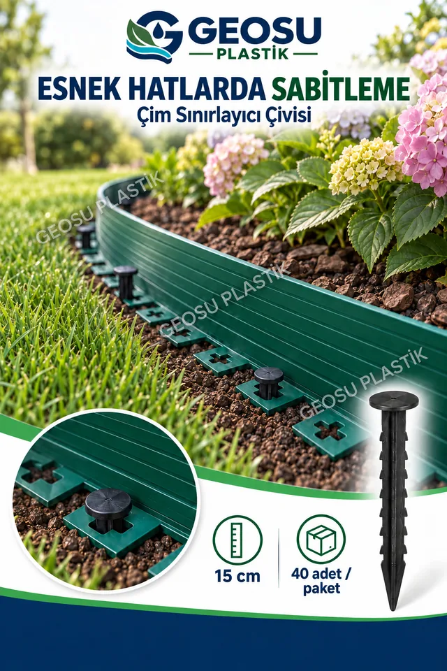 Çim Sınırlayıcı Çivisi ürün ve uygulama görseli 4