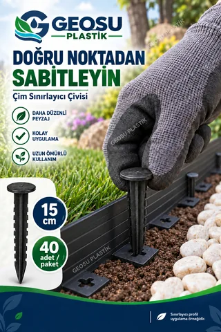 Çim Sınırlayıcı Çivisi ürün ve uygulama görseli 5