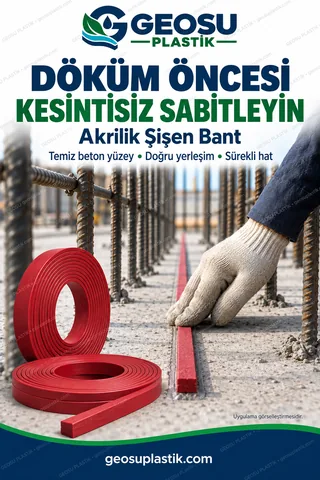 Akrilik Şişen Bant – döküm öncesi sabitleme