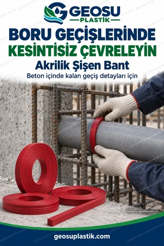 Akrilik Şişen Bant – boru geçişleri