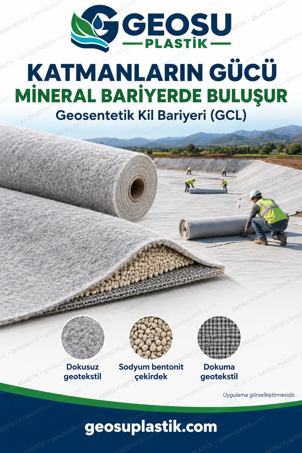 Geosentetik Kil Bariyeri (GCL) – katman yapısı