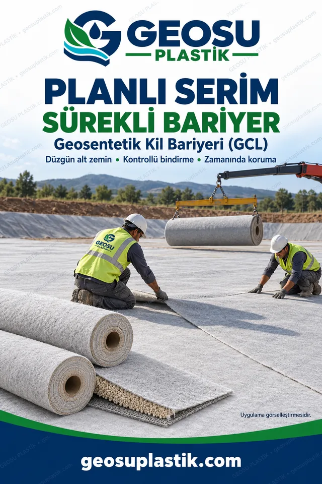 Geosentetik Kil Bariyeri (GCL) – serim uygulaması