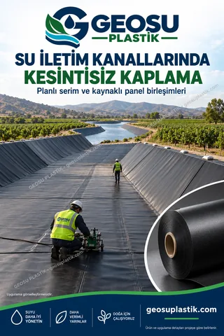 HDPE Geomembran – su iletim kanalları