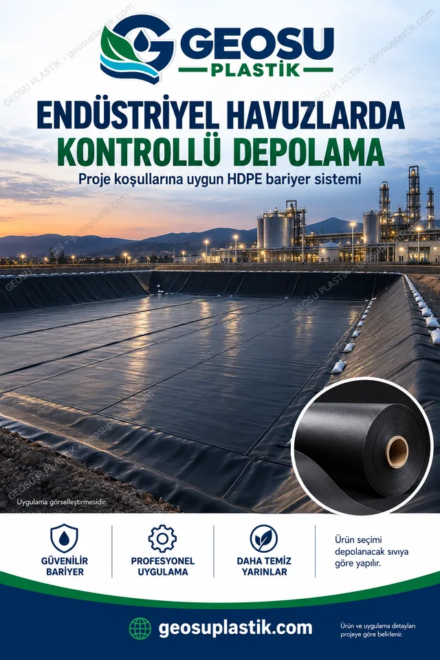HDPE Geomembran – endüstriyel havuzlar