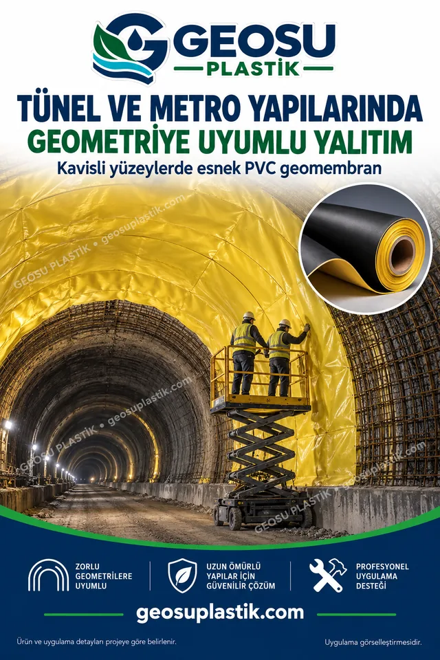 PVC Geomembran – tünel ve metro yapıları