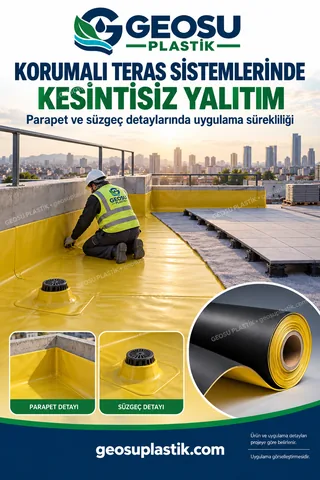 PVC Geomembran – korumalı teras sistemleri