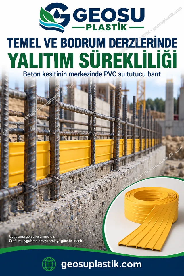PVC Su Tutucu Bant – temel ve bodrum derzleri
